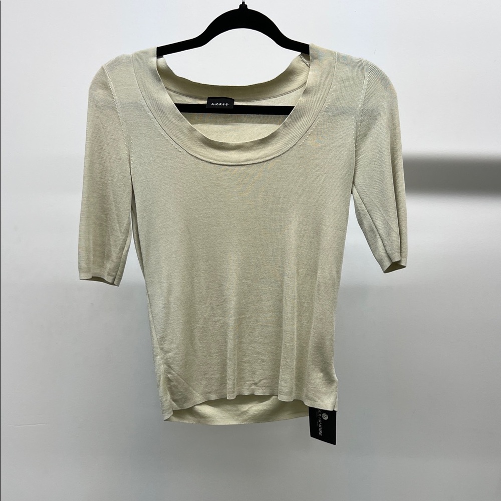 Akris Cream Knit Top